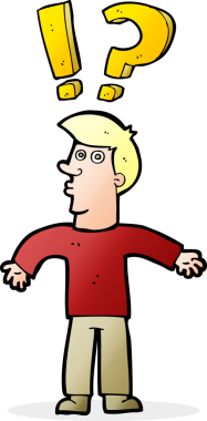 Bir insan tarafından çizilmiş, kafası karışmış bir adam.