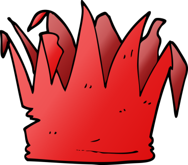 bir insan tarafından çizilmiş bir karikatür parti şapkası.