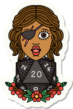 Bir insan tarafından çizilmiş 20 zarlı düzenbaz insan etiketi.