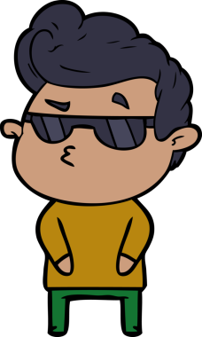 Bir insan tarafından çizilmiş havalı bir çizgi film.