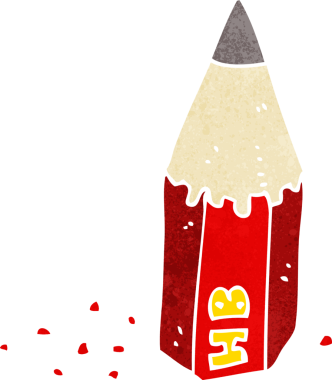 Bir insan tarafından çizilmiş kalem koçanı.