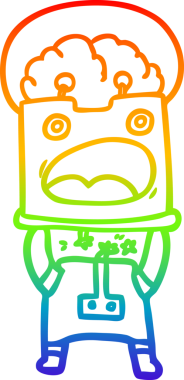 gökkuşağı gradyan çizgisi bir insan tarafından çizilmiş robot çizgi