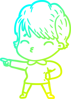 Bir insan tarafından çizilmiş bir karikatür kadın çizimi