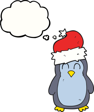 Bir insan tarafından çizilmiş serbest çizim baloncuk pengueni.