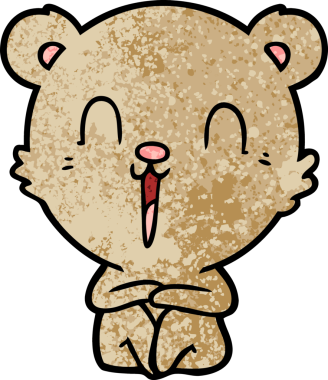 Bir insan tarafından çizilmiş bir çizgi film karakteri.