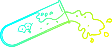 Bir insan tarafından çizilmiş bir test tüpünün soğuk gradyan çizimi.