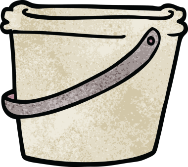 Bir insan tarafından çizilmiş karalama kovası.