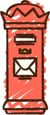 Bir insan tarafından çizilmiş İngiliz Posta Kutusu Tebeşiri