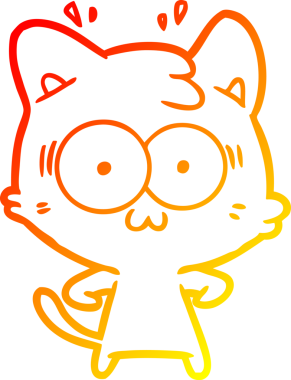 İnsan tarafından çizilmiş bir çizgi filmin sıcak eğimli çizimi.