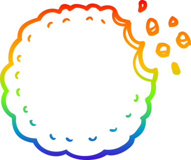 gökkuşağı gradyan çizgi çizimi bir insan tarafından çizilmiş bir karikatür kurabiye