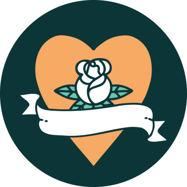 Bir insan tarafından çizilmiş bir kalbin ikonik dövme görüntüsü.