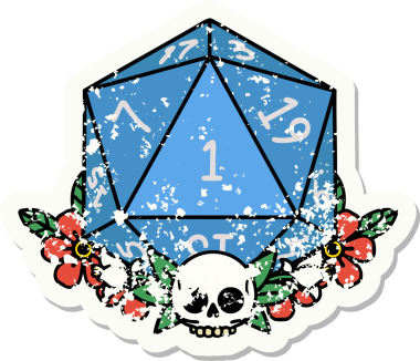 Doğal bir zarın grunge sticker 'ı bir insan tarafından çizilmiş çiçek elementleriyle yuvarlanıyor.