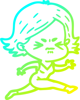 Bir insan tarafından çizilmiş kızgın bir karikatür çizimi.