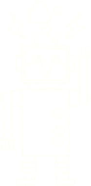 Bir insan tarafından çizilen robot tebeşiri.