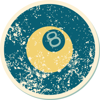 Bir insan tarafından çizilmiş 8 topun sembolik depresif dövme şekli