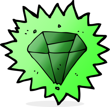 bir insan tarafından çizilmiş zümrüt karikatür