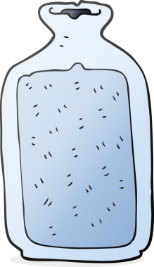 Bir insan tarafından çizilmiş sıcak su şişesi.