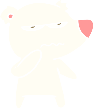 kızgın ayı kutup ayısı düz renkli çizgi film bir insan tarafından çizildi