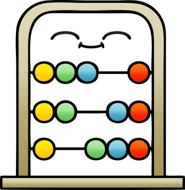 Bir insan tarafından çizilmiş bir abaküsün gölgelenmiş karikatürü