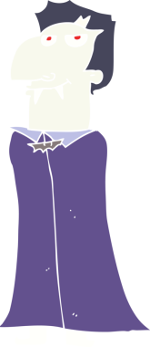 Bir insan tarafından çizilmiş bir vampirin düz renk çizimi