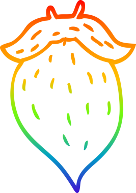 Gökkuşağı gradyan çizgi çizimi Bir insan tarafından çizilmiş sahte sakal