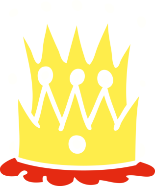 Bir insan tarafından çizilmiş iki taç karalaması.