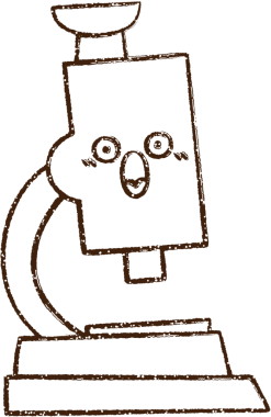 Bir insan tarafından çizilmiş mikroskop Kömür Çizimi