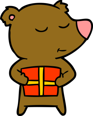 Bir insan tarafından çizilmiş ayı karikatürü çizicisi