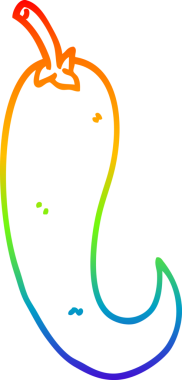 gökkuşağı gradyan çizgi çizimi bir insan tarafından çizilmiş kırmızı biber