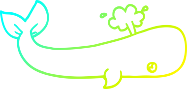 Bir insan tarafından çizilmiş karikatür deniz balinası çizimi.