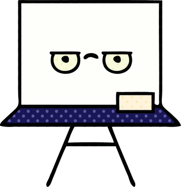 Bir insan tarafından çizilmiş beyaz bir karikatür.