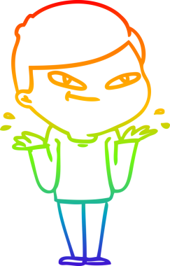 gökkuşağı gradyan çizgi çizimi bir insan tarafından çizilmiş bir çizgi çocuk