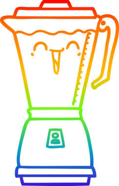 gökkuşağı gradyan çizgi çizimi bir insan tarafından çizilmiş bir gıda işlemcisi