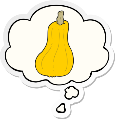 Düşünce baloncuklu karikatür insan tarafından çizilmiş bir çıkartma.