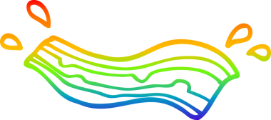 gökkuşağı gradyan çizimi bir insan tarafından çizilmiş bir çizgi film pastırması