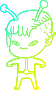 Bir insan tarafından çizilmiş, soğuk bir çizgi roman çizimi.