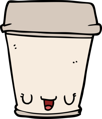 bir insan tarafından çizilmiş bir kahve fincanı.