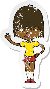 Bir insan tarafından çizilmiş sallanan bir karikatürün gerilimli yapıştırması.