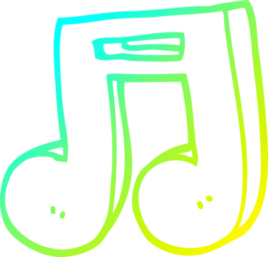 Bir insan tarafından çizilmiş bir karikatürün soğuk gradyan çizimi.