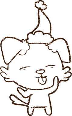 Noel Köpeği Kömürü Bir insan tarafından çizilmiş