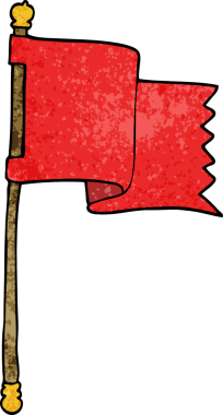 Bir insan tarafından çizilmiş karalama bayrağı.