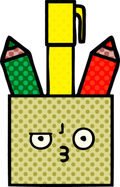 Bir insan tarafından çizilmiş bir kalem kapının çizgi roman stili