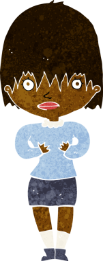 Çizgi filmdeki kadın 