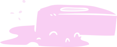 Bir insan tarafından çizilmiş köpüklü sabunun el çizimi karikatürü