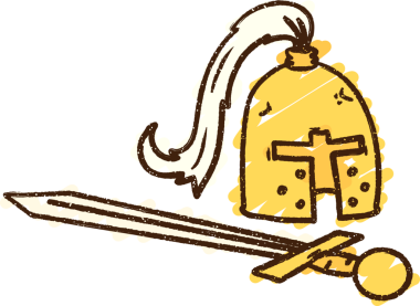 Bir insan tarafından çizilen Şövalye Zırhı Tebeşiri