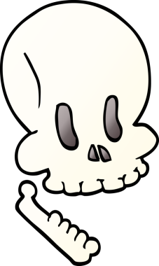 Bir insan tarafından çizilmiş cadılar bayramı kafatası karalaması.