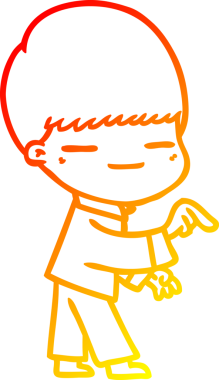 Bir insan tarafından çizilmiş kendini beğenmiş bir çizgi film karakteri çizimi.