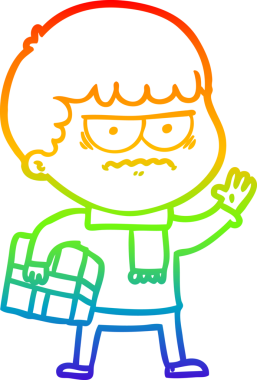 gökkuşağı gradyan çizimi bir insan tarafından çizilmiş karikatür çizimi