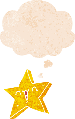 Homurdanan düşünce baloncuğu olan sevimli çizgi film yıldızı bir insan tarafından çizilmiş tedirgin geçmiş dokuma tarzı