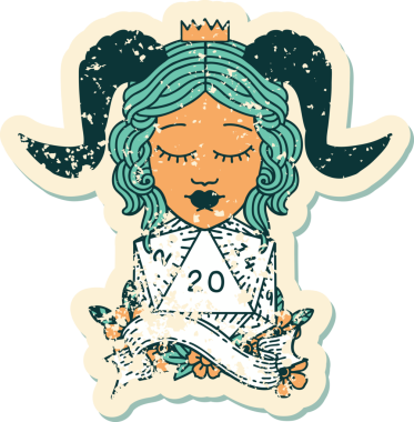 Retro Dövme Biçimi Bir insan tarafından çizilmiş doğal yirmi zar atışıyla düzenleme